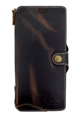 Yogurt Case for Samsung Galaxy S23 Ultra, Genuine Leather Wallet Handmade Cover for Samsung S23 Ultra, Oil Leather